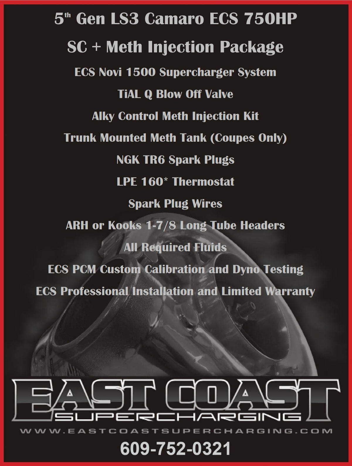 ECS Camaro '10-'15 750 HP S/C + Methanol Package CALL FOR PRICE