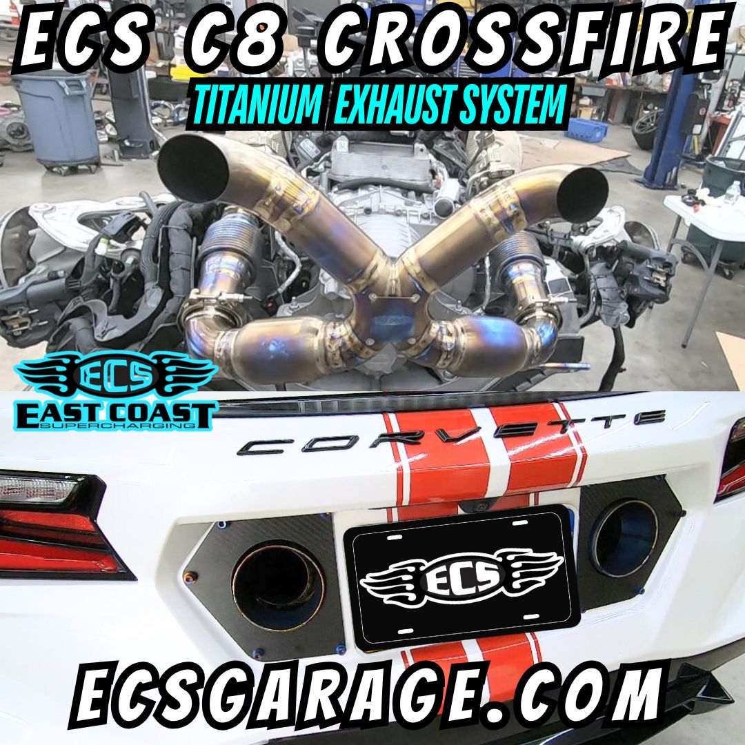 ECS C8 Crossfire Exhaust System - Titanium C8 Bumper Exit Version