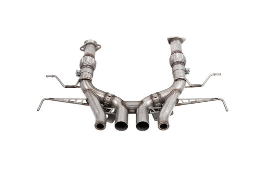 Corsa 23-25 Chevrolet Corvette C8 Z06 3in Valved Cat-Back Exhaust Muffler Delete Track Systemw/o Tip