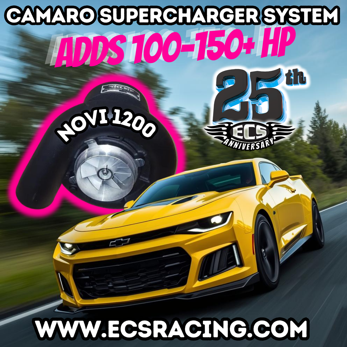 2016-2024 Camaro NOVI 1200 ECS Supercharger System