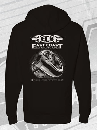 ECS Supercharger Hoodie in BLACK