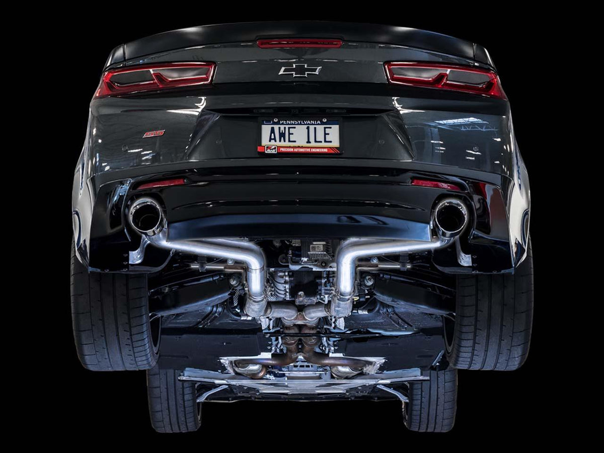 2016 - 2024 Camaro AWE Track Exhaust Dual Tip Chrome