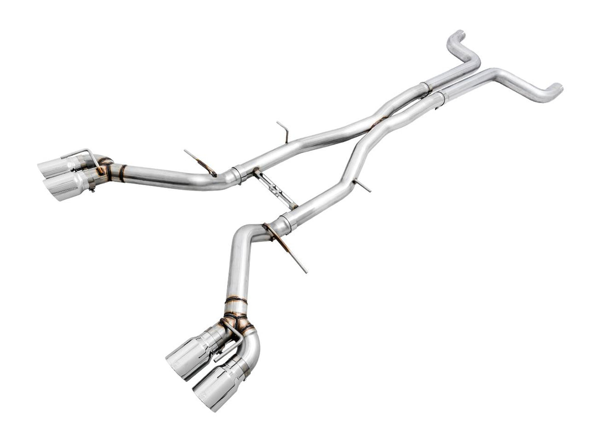 2016 - 2024 Camaro AWE Track Exhaust System Quad Tip Chrome