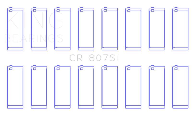 King Engine Bearings Chevy LS1/LS6/LS3 Silicone Bi-Metal Alum Rod Bearing Set - Size STD